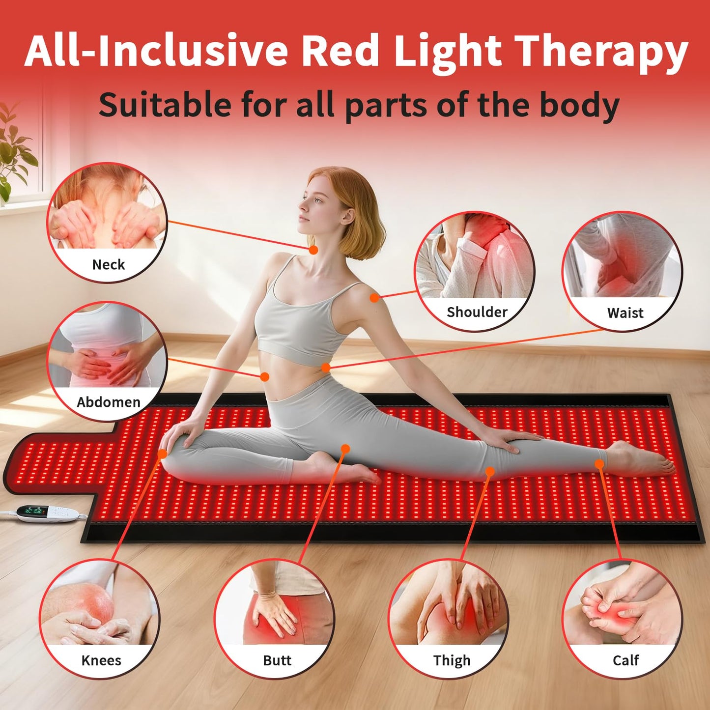 CIGAA 2025 Upgraded Red Light Therapy Full Body for Home - Used to Relieve Face and Body Pain for Personal Health Care 71"x33" Dual Wavelength Infrared Red Light Blanket (660nm&850nm)