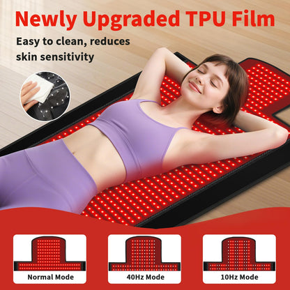 CIGAA 2025 Upgraded Red Light Therapy Full Body for Home - Used to Relieve Face and Body Pain for Personal Health Care 71"x33" Dual Wavelength Infrared Red Light Blanket (660nm&850nm)