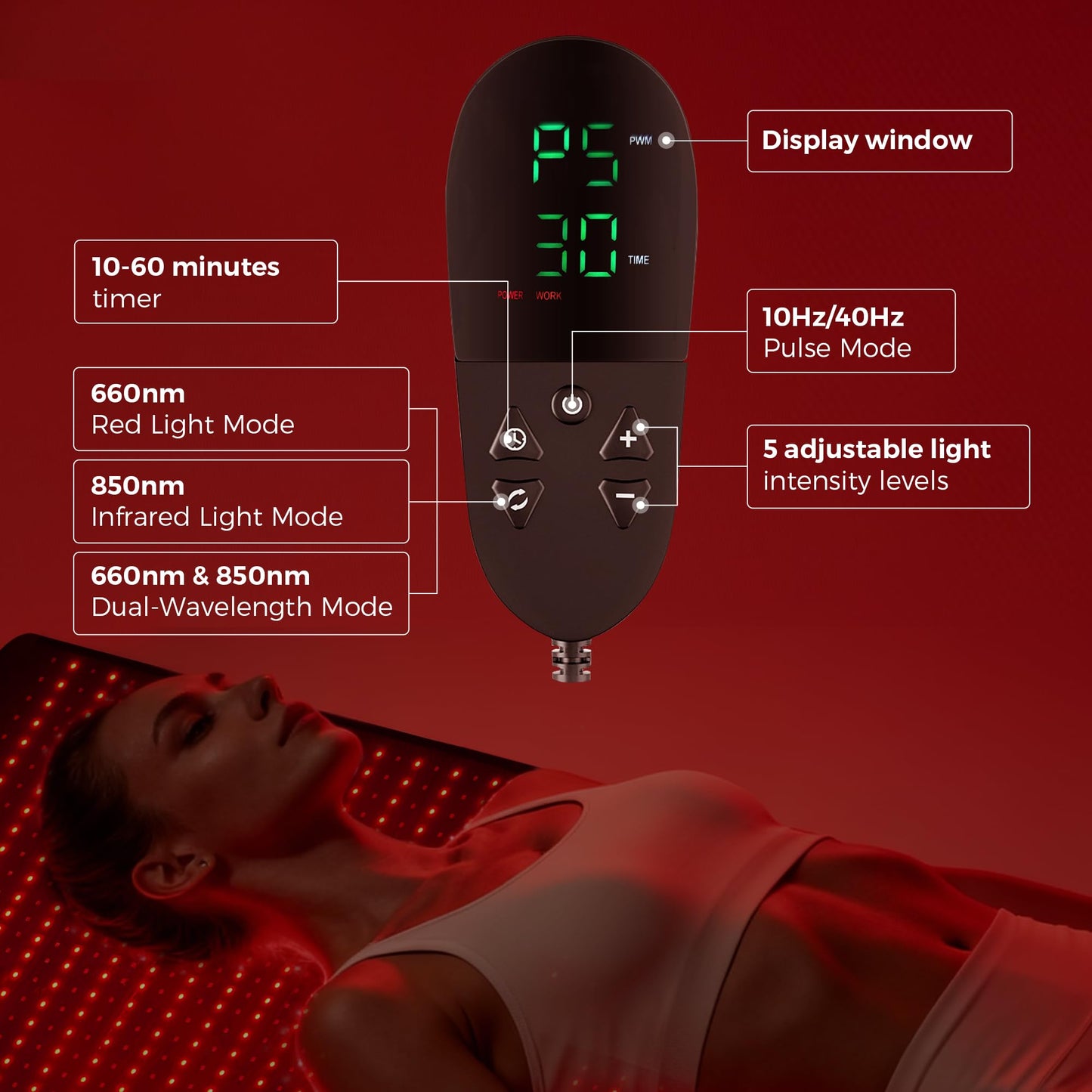 Infrared Red Light Therapy Full Body Mat - 2052 pcs Professional SMD LED Chips - 660nm&850nm Wavelengths, Pain Relief, Enhances Recovery, Whole Body Care, Sleep Improvement & Energy Boost