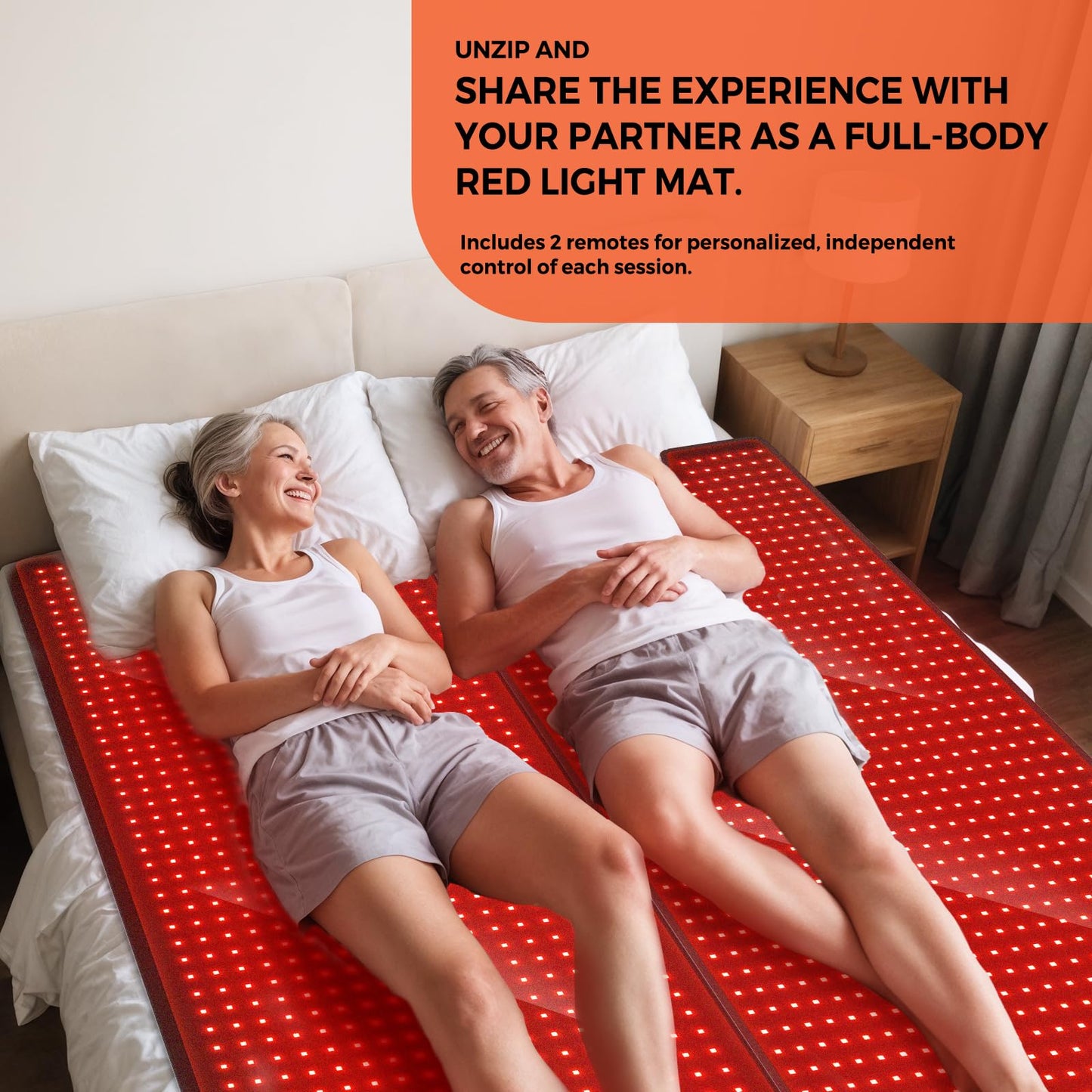 Infrared Red Light Therapy Full Body Mat - 2052 pcs Professional SMD LED Chips - 660nm&850nm Wavelengths, Pain Relief, Enhances Recovery, Whole Body Care, Sleep Improvement & Energy Boost