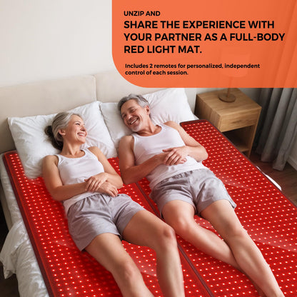 Infrared Red Light Therapy Full Body Mat - 2052 pcs Professional SMD LED Chips - 660nm&850nm Wavelengths, Pain Relief, Enhances Recovery, Whole Body Care, Sleep Improvement & Energy Boost