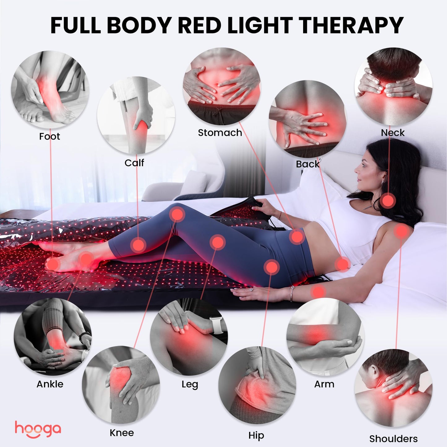 Red Light Therapy Blanket for Body, 2680 LEDs Red Near Infrared 660nm 850nm Full Body Pod, Wrap to Improve Sleep, Skin Health, Pain, Anti-Aging, Energy, Recovery, Performance. Full Body Coverage.
