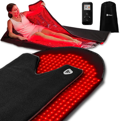 LifePro Red Light Therapy Blanket for Full Body Coverage with Red & Near Infrared Light Therapy - Whole Body Red Light Mat, NIR & Red Light Therapy Pad Device, Pulse & Brightness Control for Home